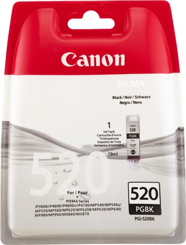 Cartuccia CANON originale  2932B001, PGI-520BK