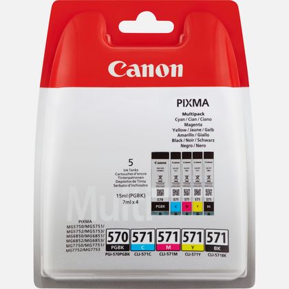 Cartuccia CANON originale  0372C004, PGI-570BK/CLI-571BK