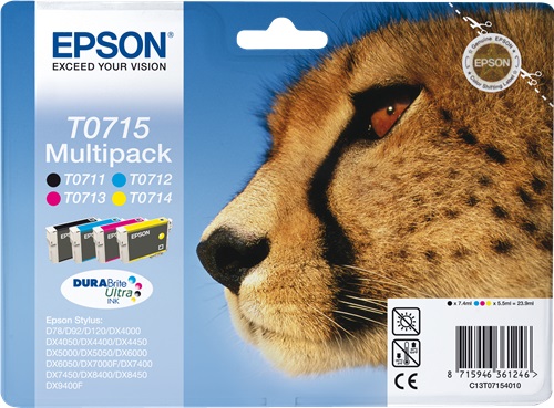 Cartuccia EPSON originale  C13T07154010, C13T07154012, T0715