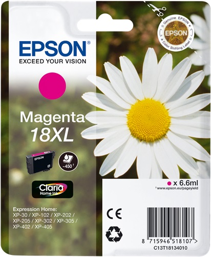 Cartuccia EPSON originale  18XL, C13T18134010, C13T18134012