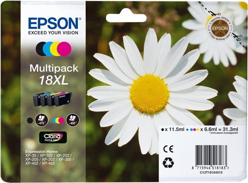 Cartuccia EPSON originale  18XL, C13T18164010, C13T18164012