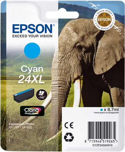 Cartuccia EPSON originale  24XL, C13T24324010, C13T24324012