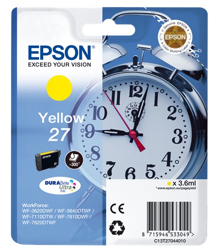 Cartuccia EPSON originale  27, C13T27044010, C13T27044012