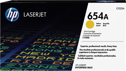 Toner Laser Originale HP  654A, CF332A