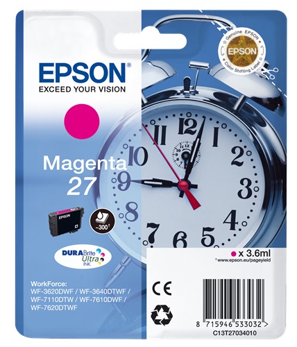 [IO-4608483] Cartuccia EPSON originale  27, C13T27034010, C13T27034012