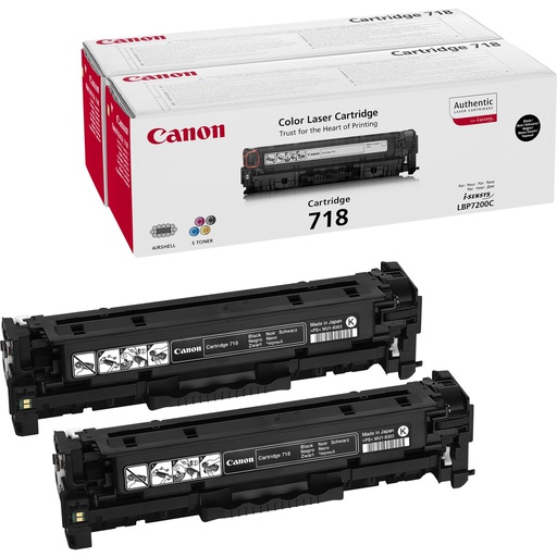[TO-4608374] Toner Laser Originale CANON  2662B005, 718 BK 2P